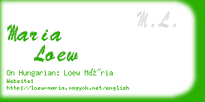 maria loew business card